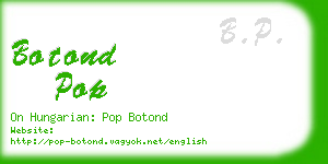 botond pop business card